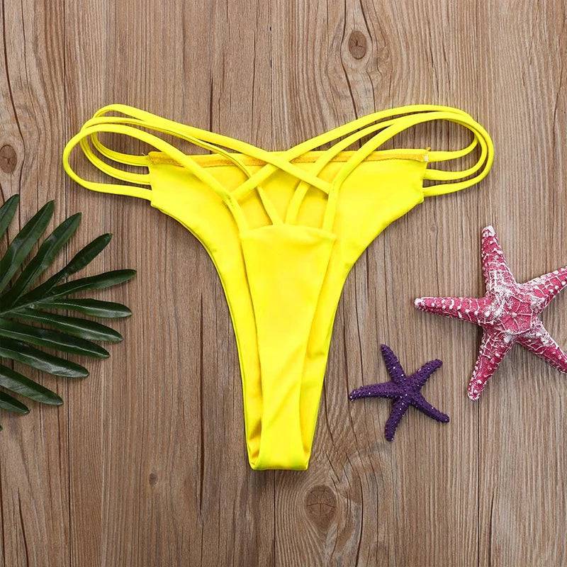 
                  
                    Sexy Women's Underwear Swimwear Bikini Panties Thongs Soft Briefs Solid Underpants Swimsuit Ladies Brazilian Beachwear Bikini
                  
                