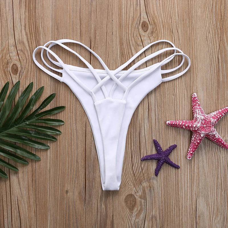 
                  
                    Sexy Women's Underwear Swimwear Bikini Panties Thongs Soft Briefs Solid Underpants Swimsuit Ladies Brazilian Beachwear Bikini
                  
                