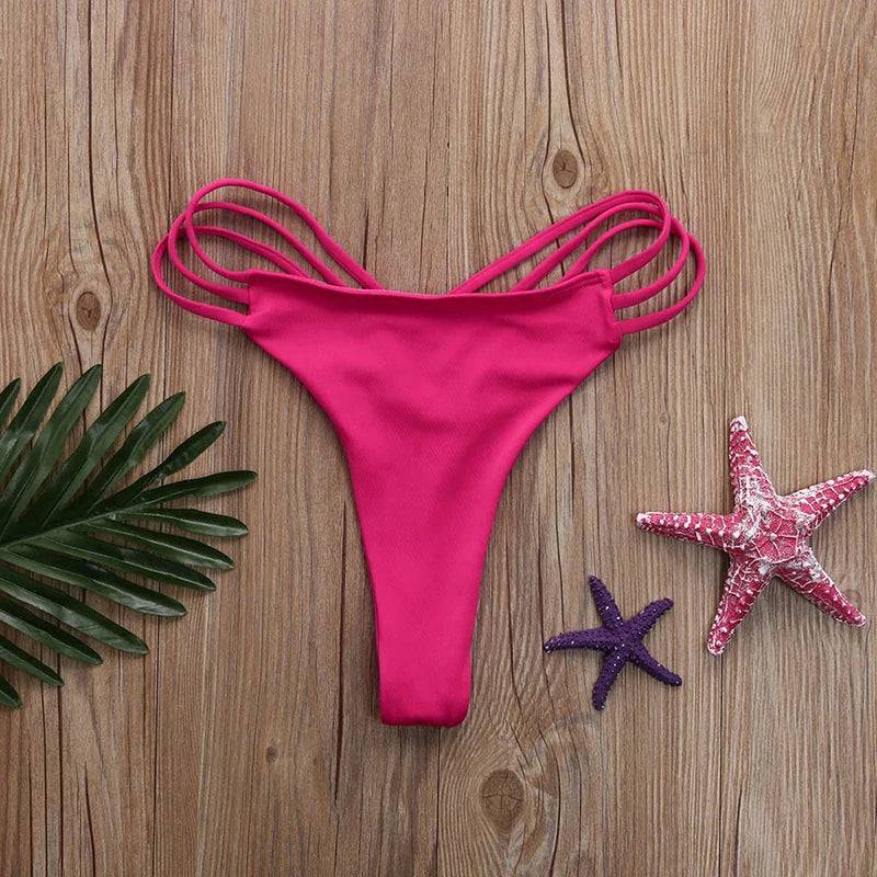 
                  
                    Sexy Women's Underwear Swimwear Bikini Panties Thongs Soft Briefs Solid Underpants Swimsuit Ladies Brazilian Beachwear Bikini
                  
                