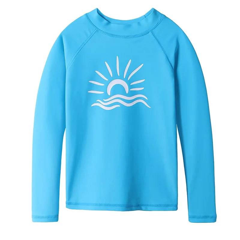 
                  
                    BAOHULU Royal Blue Long Sleeve Rashguard Boys Kids Swimwear Sun Shirts UPF 50+ Swimsuit Girls Swim Rash Guard Beach Wear
                  
                