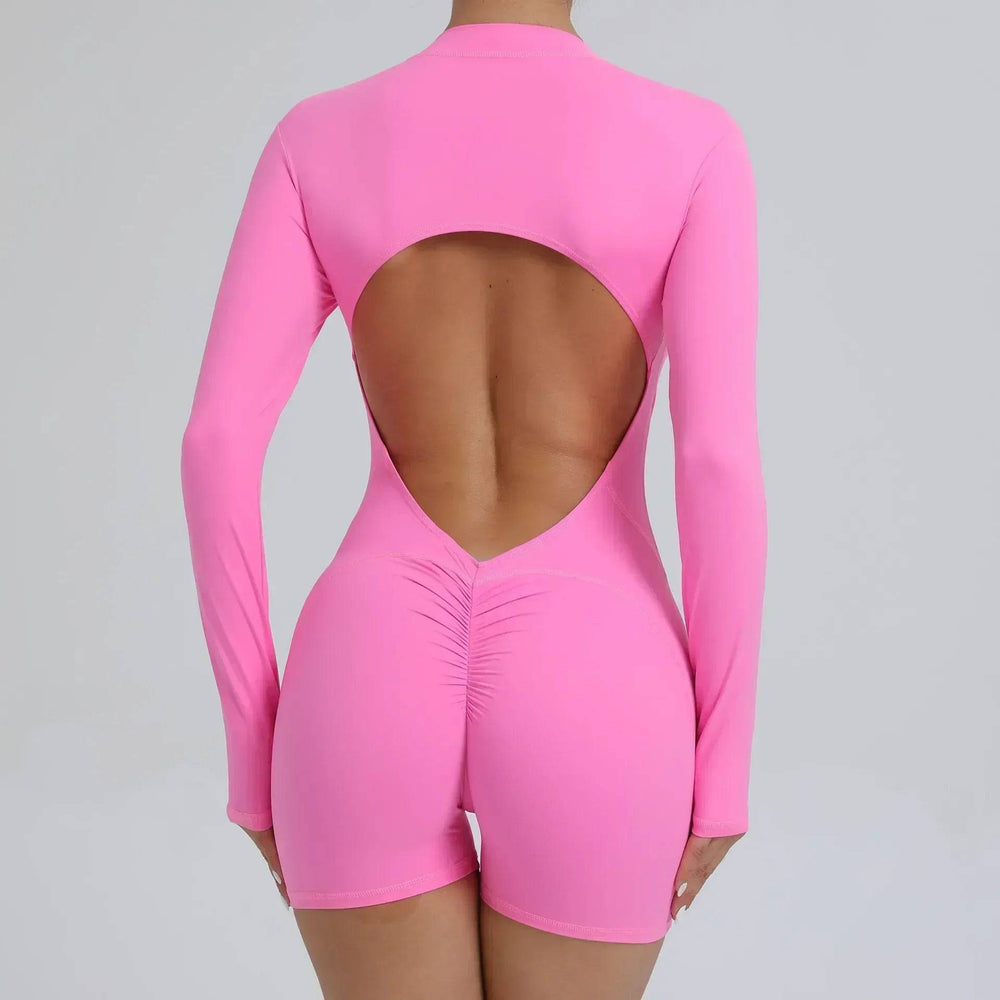 
                  
                    Seamless Yoga Zipper Jumpsuits Sports Fitness Beauty Back Hip-Lifting Long-Sleeved One-Piece Workout Gym Tracksuits for Women
                  
                