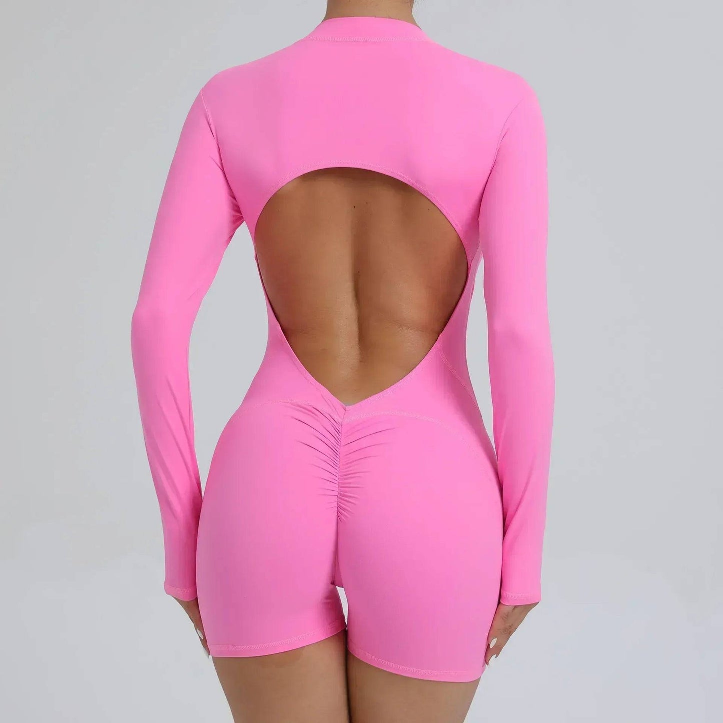 
                  
                    Seamless Yoga Zipper Jumpsuits Sports Fitness Beauty Back Hip-Lifting Long-Sleeved One-Piece Workout Gym Tracksuits for Women
                  
                