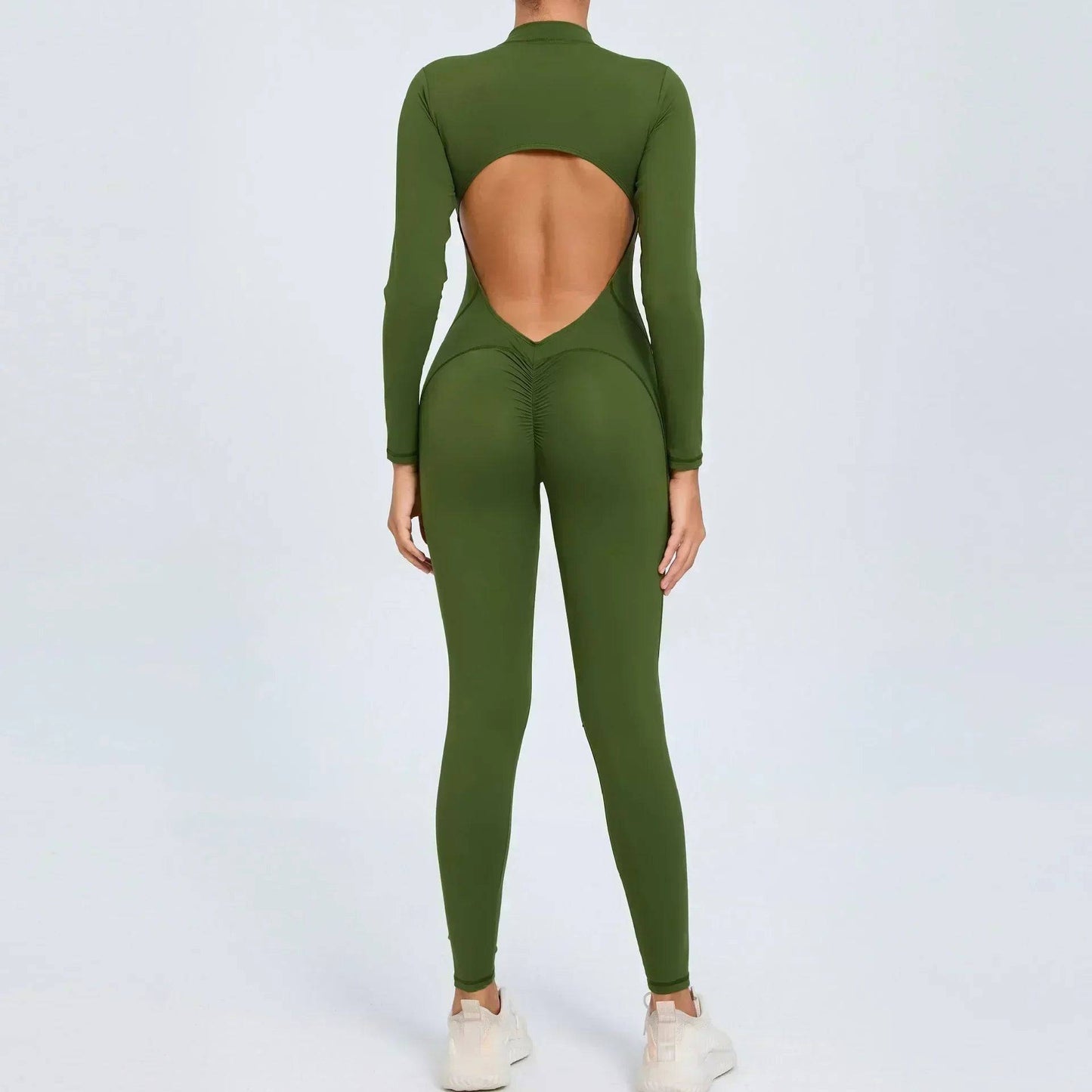 
                  
                    Seamless Yoga Zipper Jumpsuits Sports Fitness Beauty Back Hip-Lifting Long-Sleeved One-Piece Workout Gym Tracksuits for Women
                  
                