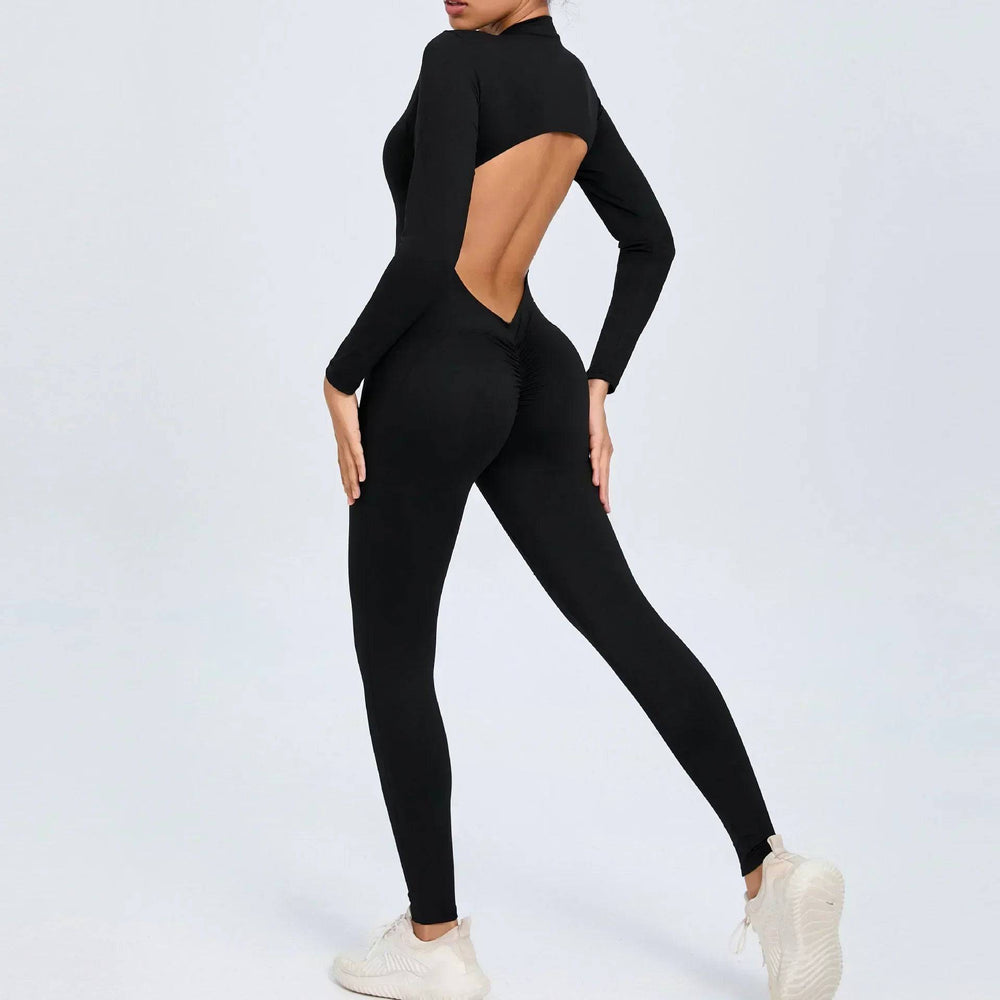 
                  
                    Seamless Yoga Zipper Jumpsuits Sports Fitness Beauty Back Hip-Lifting Long-Sleeved One-Piece Workout Gym Tracksuits for Women
                  
                