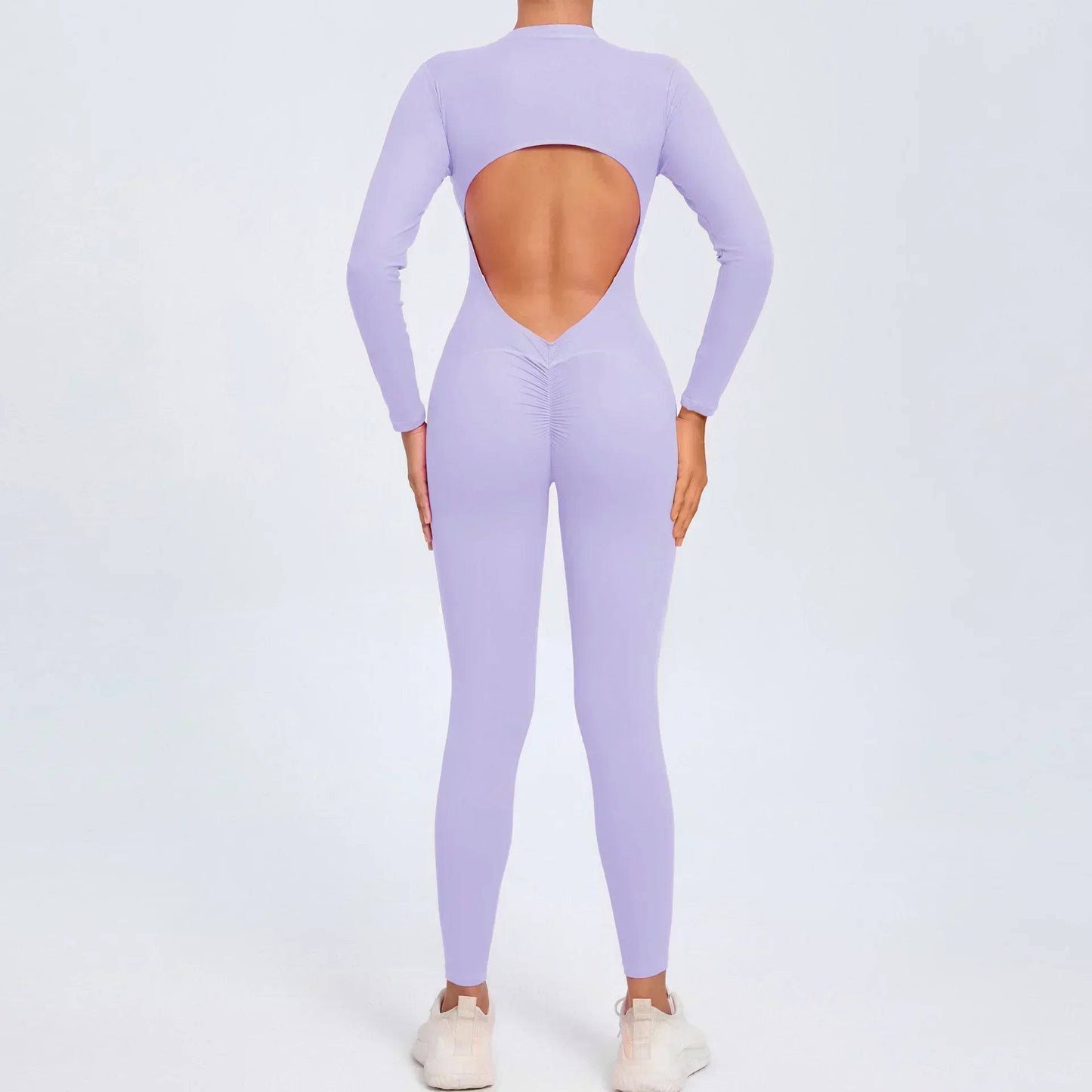 
                  
                    Seamless Yoga Zipper Jumpsuits Sports Fitness Beauty Back Hip-Lifting Long-Sleeved One-Piece Workout Gym Tracksuits for Women
                  
                