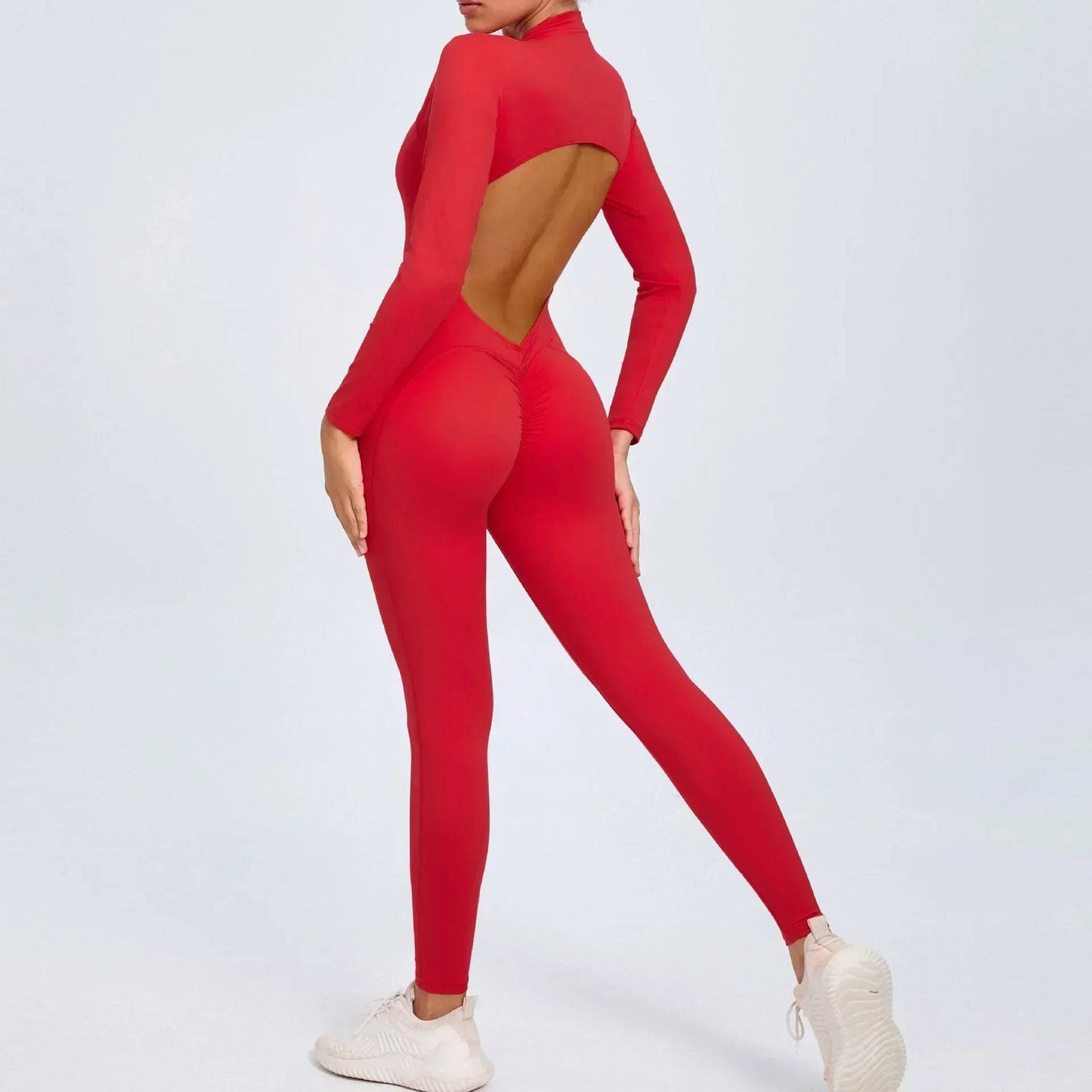 
                  
                    Seamless Yoga Zipper Jumpsuits Sports Fitness Beauty Back Hip-Lifting Long-Sleeved One-Piece Workout Gym Tracksuits for Women
                  
                