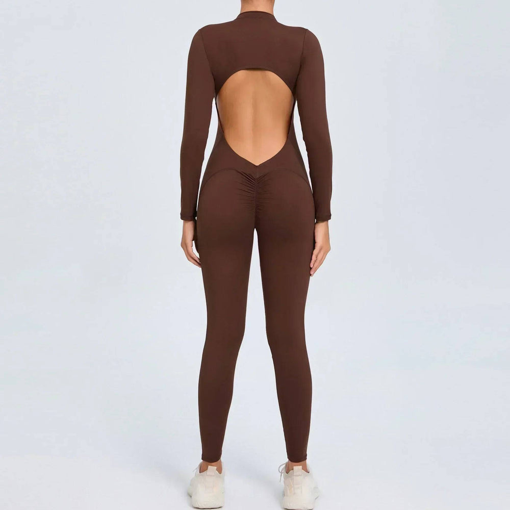 
                  
                    Seamless Yoga Zipper Jumpsuits Sports Fitness Beauty Back Hip-Lifting Long-Sleeved One-Piece Workout Gym Tracksuits for Women
                  
                