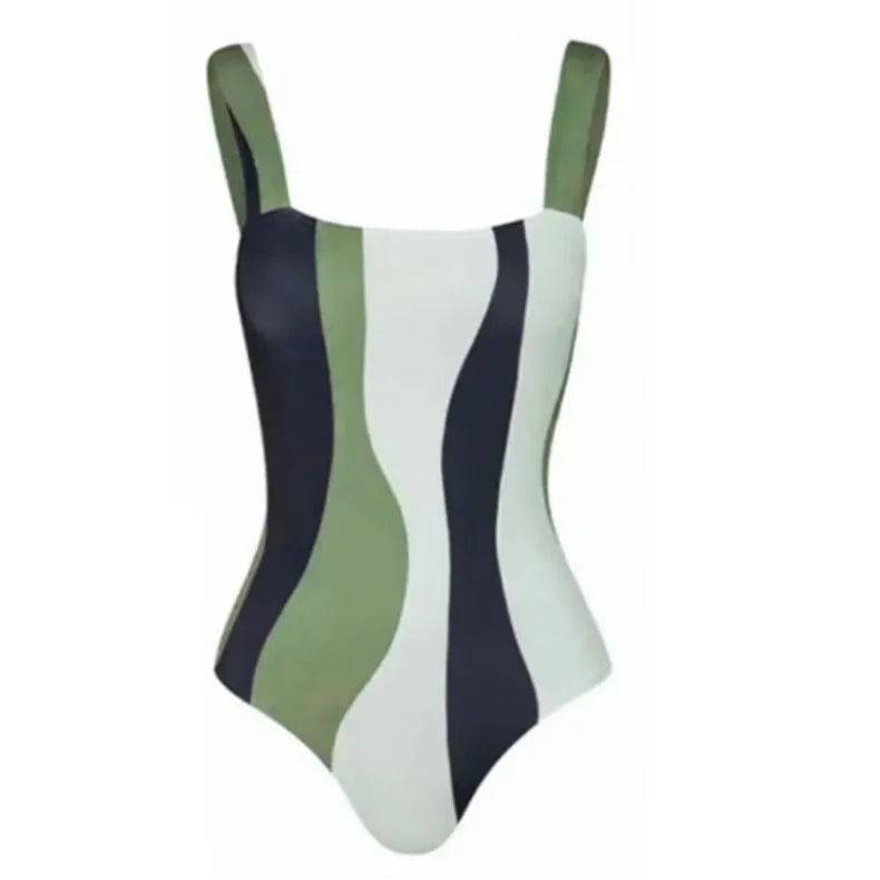 
                  
                    Fashionable Color Contrast One-piece Bikini Women Swimwear 2023 New High Waisted Open Back Swimsuit Cover Up for Beach Vacation
                  
                