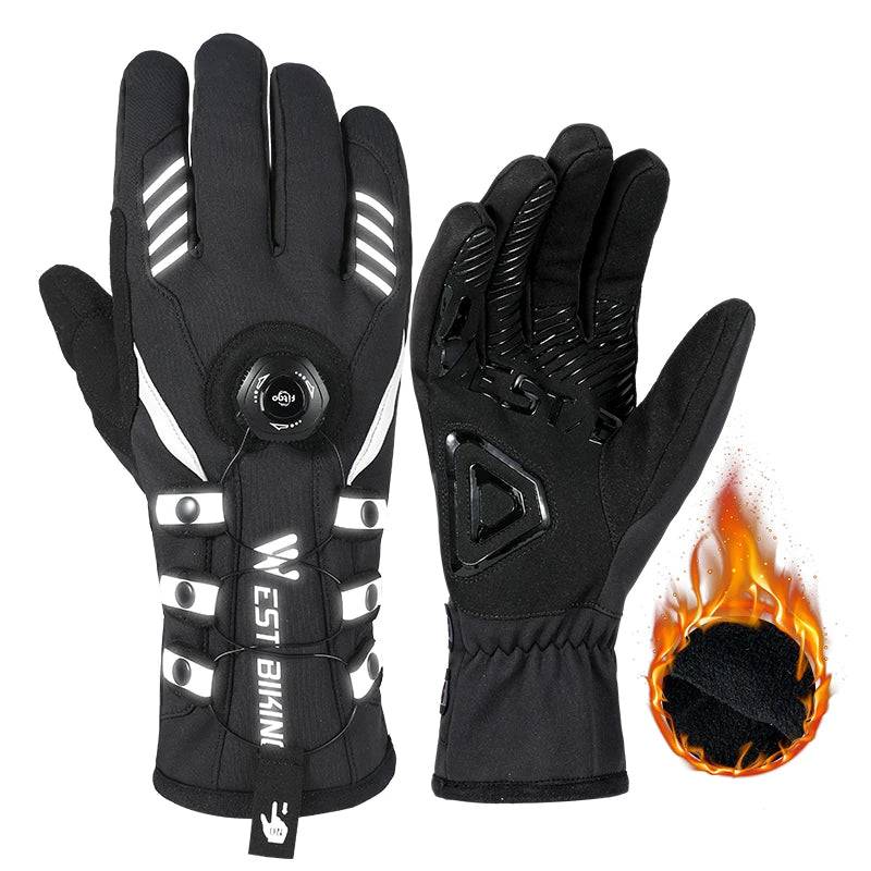 
                  
                    WEST BIKING Winter Thermal MTB Cycling Gloves Reflective Bike Golves Adjustable Rotating Tight-Loose Lacing Device Wrist Guard
                  
                