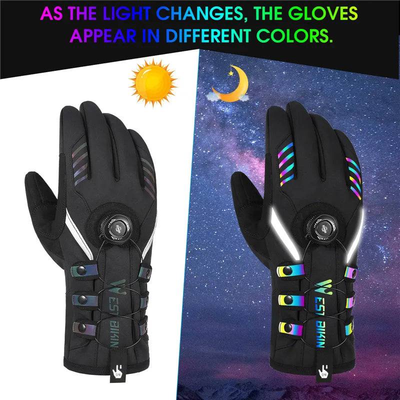 
                  
                    WEST BIKING Winter Thermal MTB Cycling Gloves Reflective Bike Golves Adjustable Rotating Tight-Loose Lacing Device Wrist Guard
                  
                