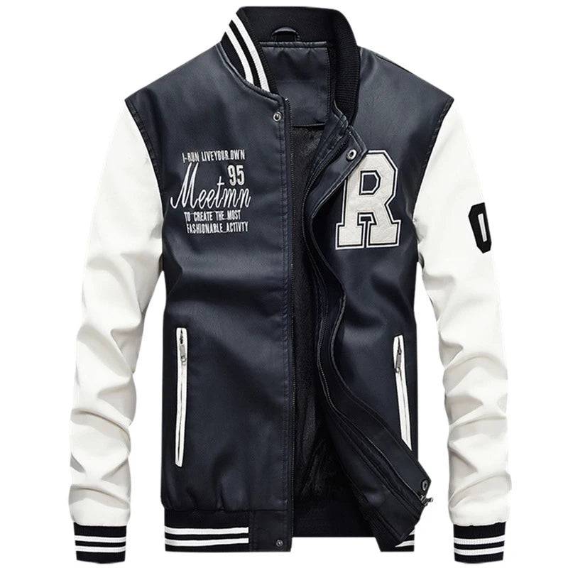 
                  
                    Autumn Winter Men's PU Leather Jacket Fashion Man Streetwear Motorcycle Jacket Men Fleece Linner Warm Leather Coats Clothing
                  
                