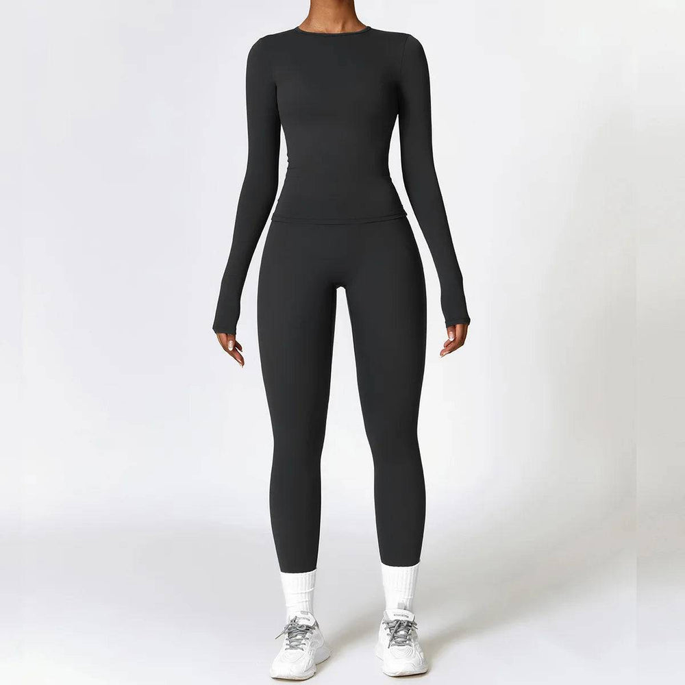 
                  
                    2PCS Yoga Set Women's Sportswear Yoga Clothes Fitness Long Sleeve  Tracksuits Sports Suit Gym Top High Waist Leggings Women sets
                  
                