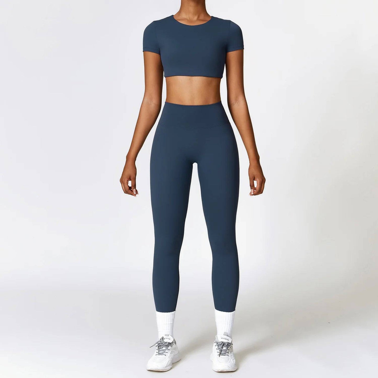 
                  
                    2PCS Yoga Set Women's Sportswear Yoga Clothes Fitness Long Sleeve  Tracksuits Sports Suit Gym Top High Waist Leggings Women sets
                  
                