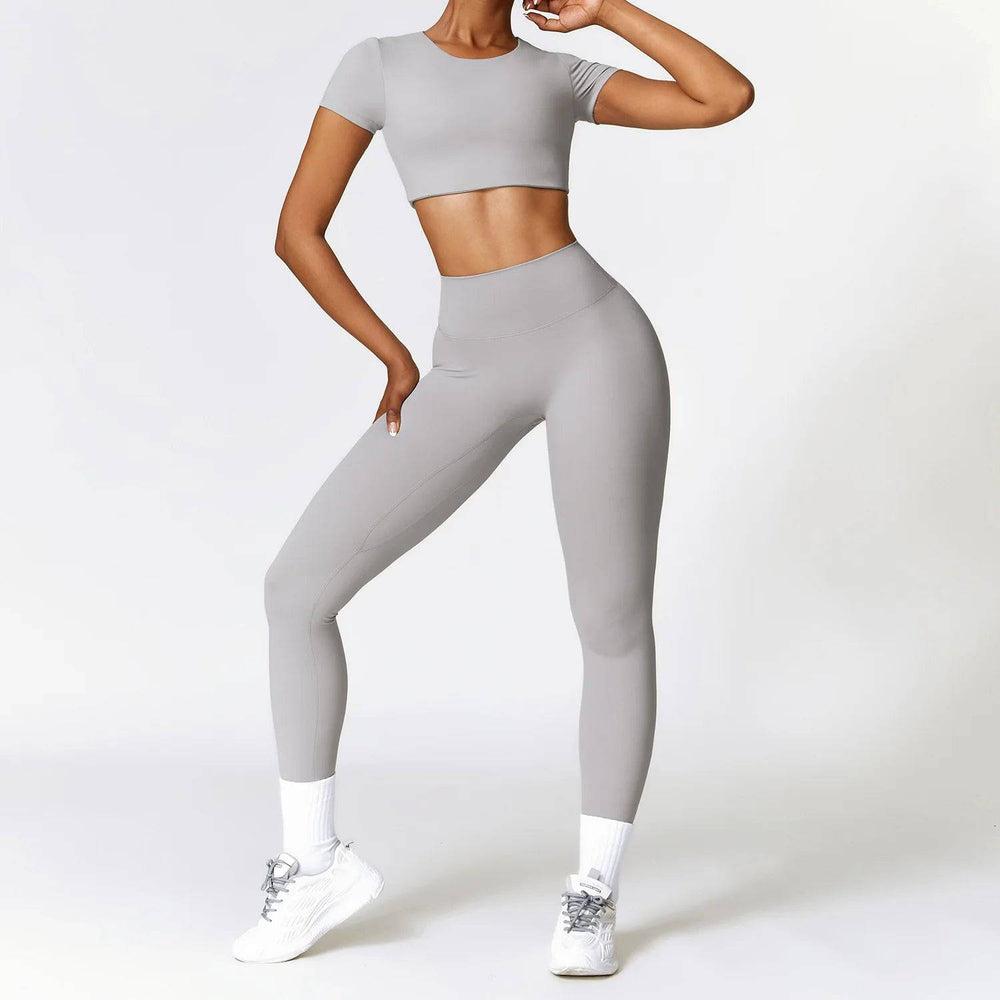 
                  
                    2PCS Yoga Set Women's Sportswear Yoga Clothes Fitness Long Sleeve  Tracksuits Sports Suit Gym Top High Waist Leggings Women sets
                  
                