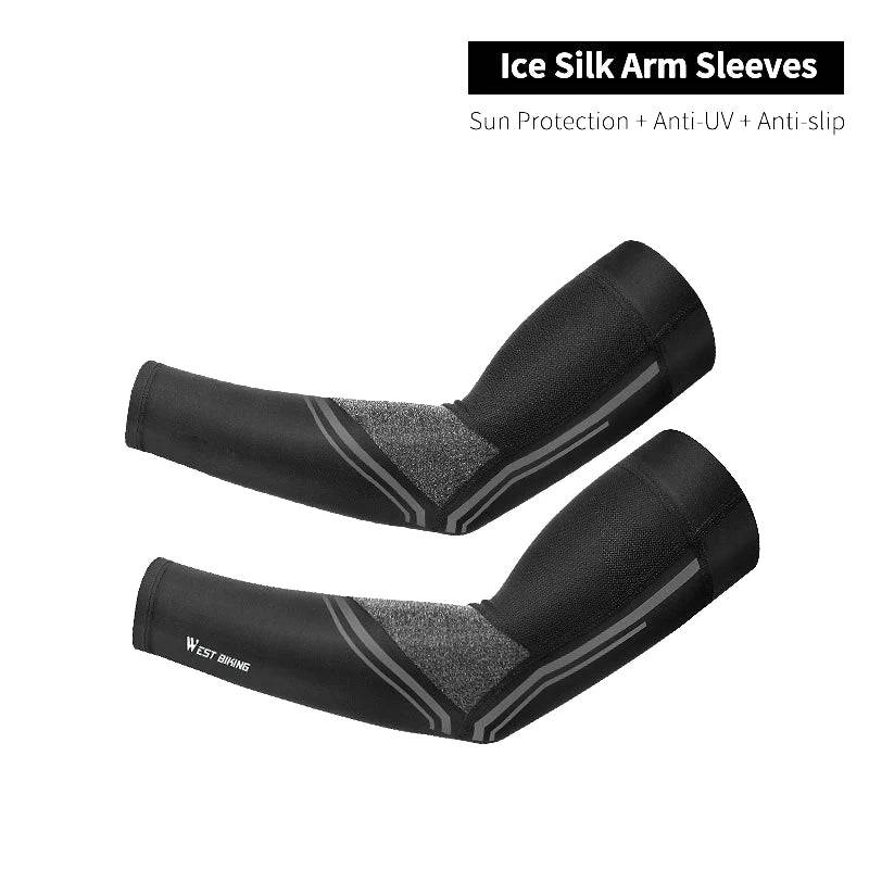 
                  
                    WEST BIKING Anti-UV Arm Sleeves Leg Warmers Sports Caps Ice Silk Breathable Sunscreen Summer Cycling Equipment Set Men Women
                  
                