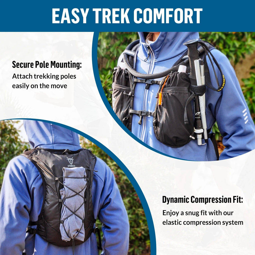 
                  
                    UTOBEST Trail Running Backpack 10L Ultra Lightweight Hydration Vest with 2L Water Bladder for Outdoor Hiking Cycling Marathon
                  
                