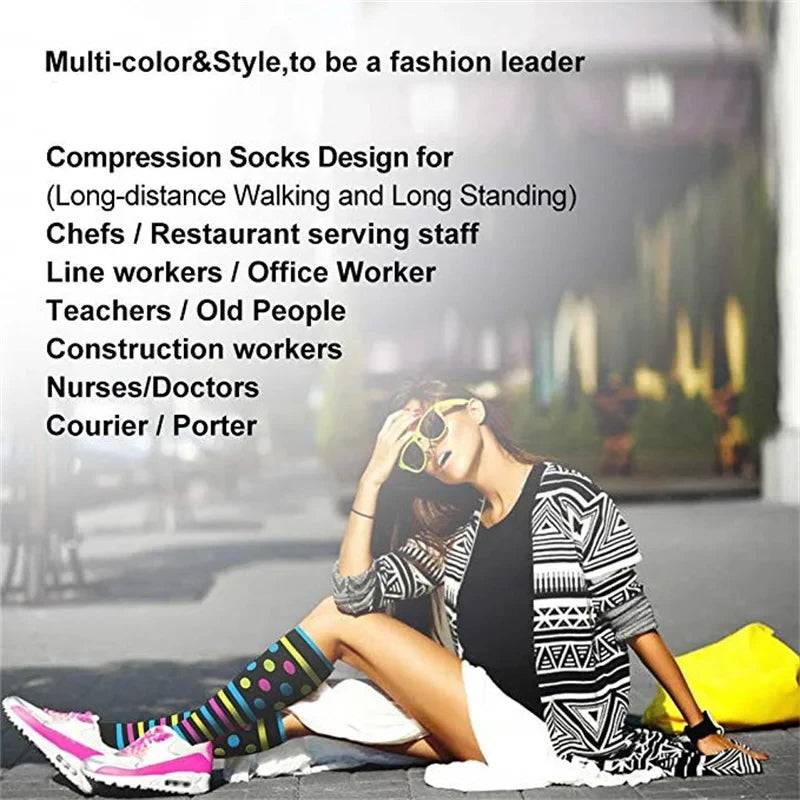 
                  
                    Compression Socks for Running Pain Relief Varicose Veins Pregnancy Knee Stretch Socks Ideal for Gym Outdoor Sports Football
                  
                