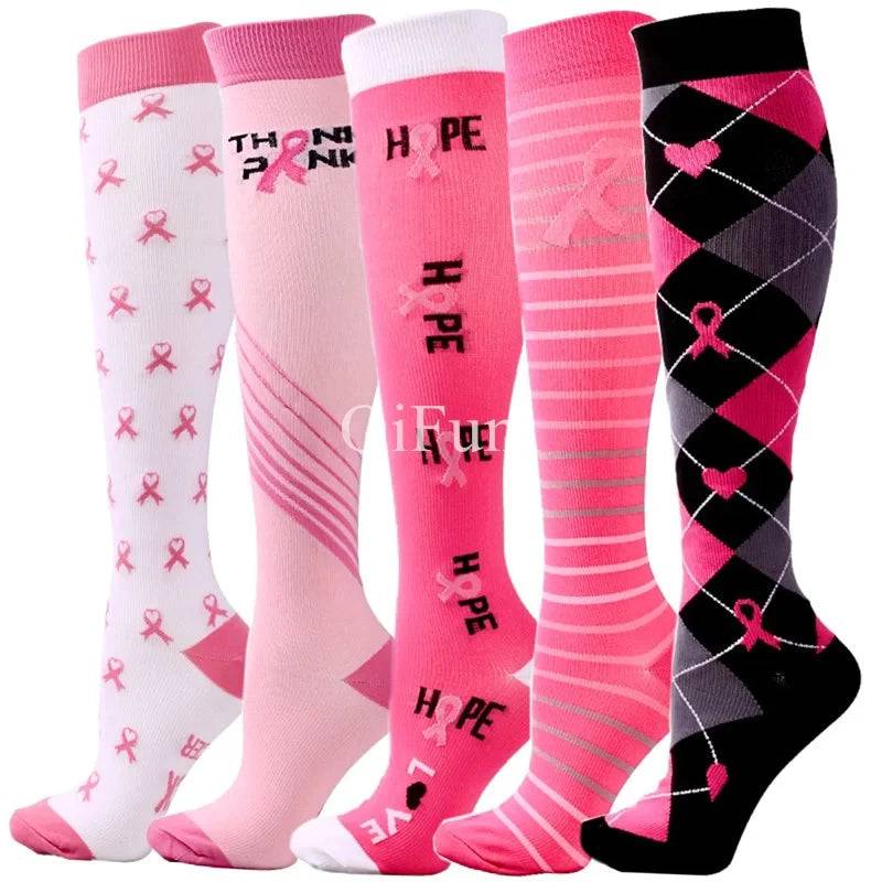 Medical Compression Socks for Men and Women Short Eye Catching Design for Gym Outdoor Running Basketball Cycling Blood Circulation Care