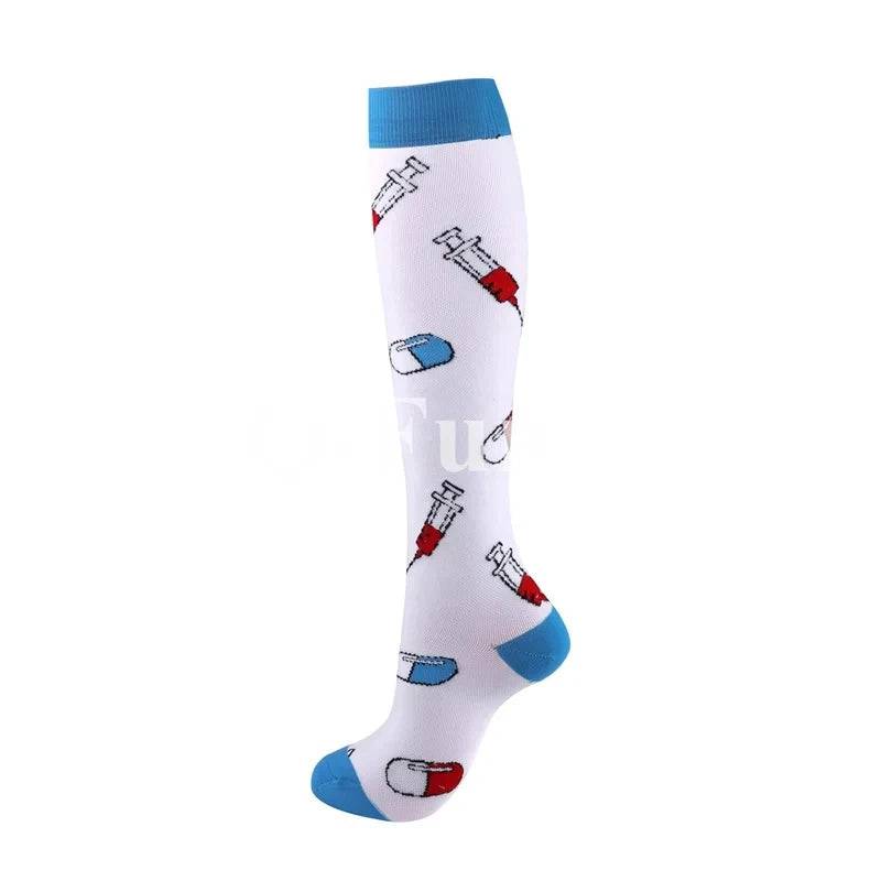 
                  
                    Medical Compression Socks for Men and Women Short Eye Catching Design for Gym Outdoor Running Basketball Cycling Blood Circulation Care
                  
                