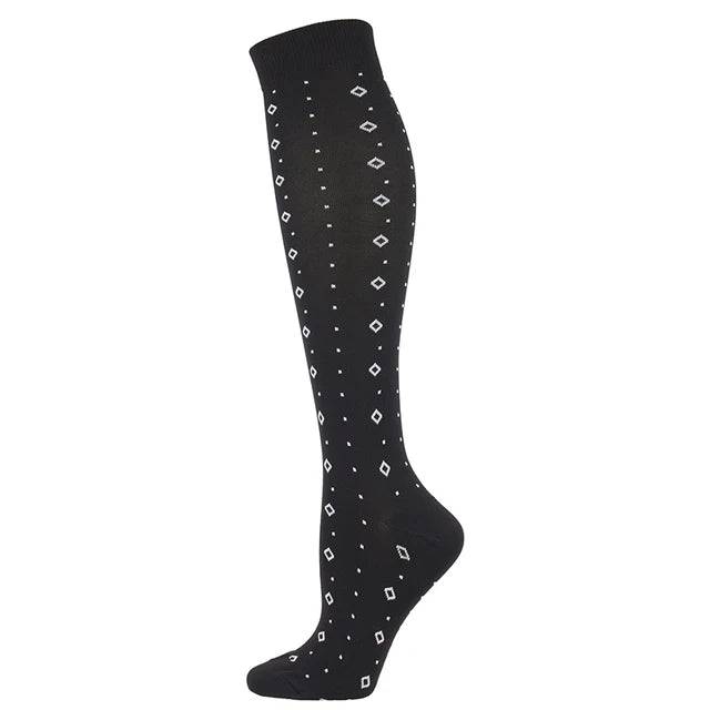 
                  
                    Elite Men's and Women's Compression Socks for Sports Varicose Vein Cycling Golf Strategy Socks with Eye-Catching Design
                  
                