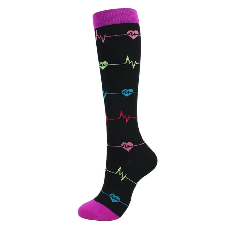 
                  
                    Elite Men's and Women's Compression Socks for Sports Varicose Vein Cycling Golf Strategy Socks with Eye-Catching Design
                  
                