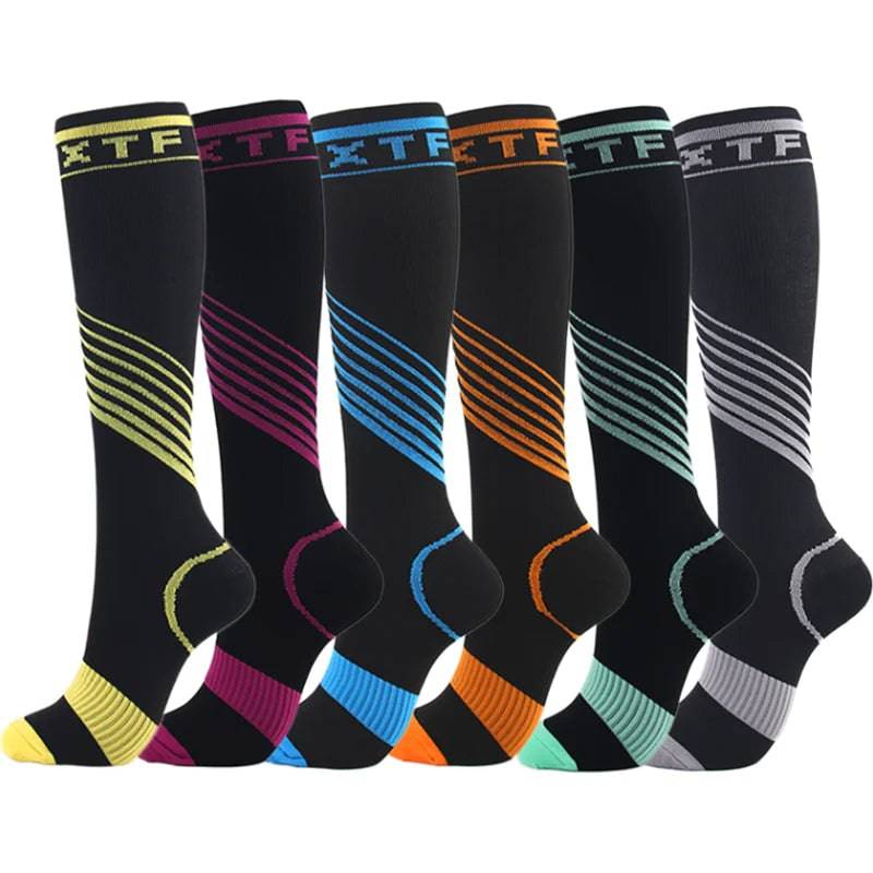 
                  
                    Men's Knee High Compression Socks 3/6/7 Pairs Pack Ankle Support Running Sport Edema Diabetes Varicose Veins Treatment
                  
                