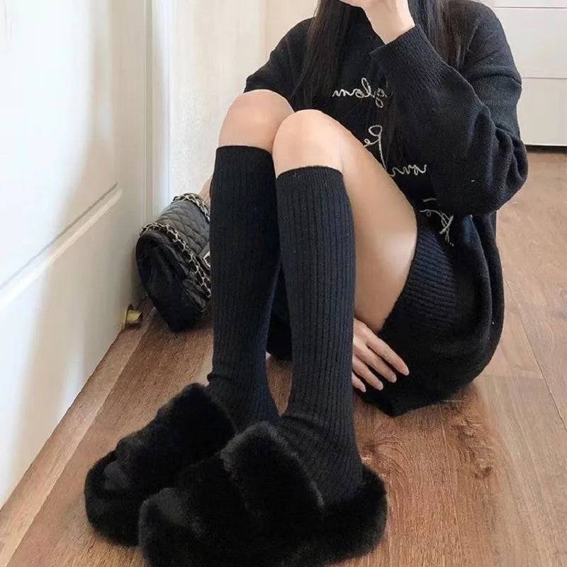 
                  
                    Medium Hose Winter Stripe College Style Leg Socks Female Jk Japanese Knee Vertical Pattern New Factory Wholesale
                  
                