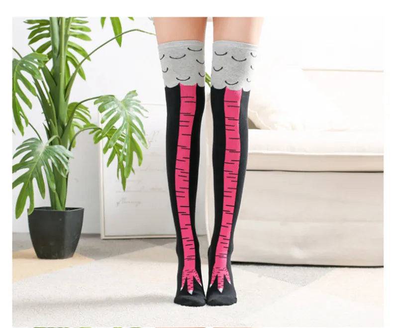 
                  
                    High Quality 3D Print Women Over The Knee Socks with Cute Chicken Cartoon Design Funny Cotton Stockings for Creative Animation Lovers
                  
                