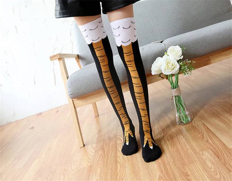 
                  
                    High Quality 3D Print Women Over The Knee Socks with Cute Chicken Cartoon Design Funny Cotton Stockings for Creative Animation Lovers
                  
                