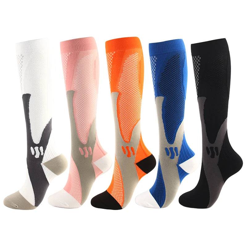 Unisex Compression Stockings for Varicose Veins Relief Soft Leg Support Stretch Breathable Nylon Prevention Comfortable for All-Day Wear