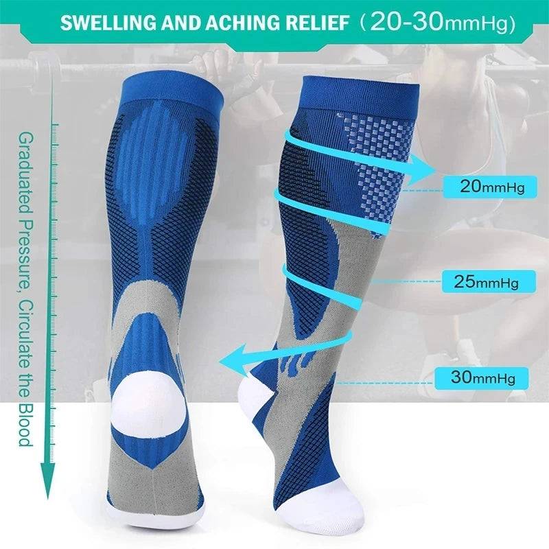 
                  
                    Men's Compression Socks for Running Basketball Cycling Nylon Sport Socks with 20-30mmHg Blood Circulation Relief Pain
                  
                