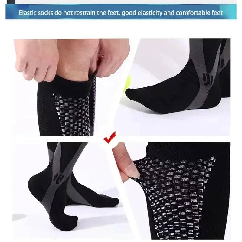 
                  
                    Men's Compression Socks for Running Basketball Cycling Nylon Sport Socks with 20-30mmHg Blood Circulation Relief Pain
                  
                