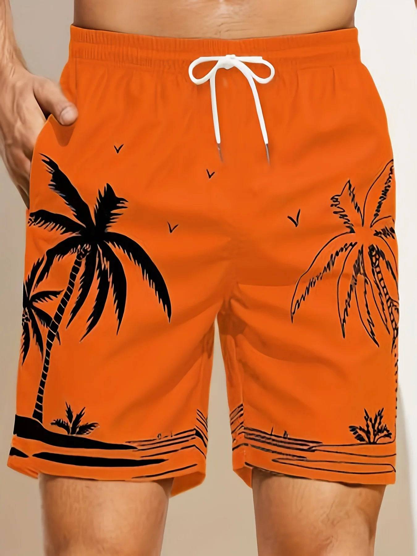 
                  
                    Tropical Palm Tree 3D Print Hawaiian Beach Shorts Fashion All-match Comfortable Men's Shorts Stretch Stringline Shorts 2023
                  
                