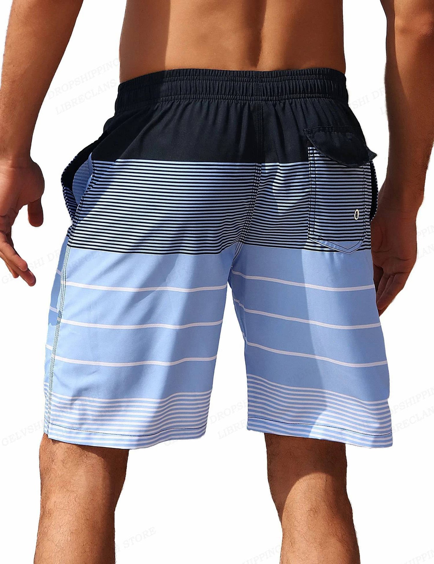 
                  
                    Striped Beach Shorts Men Fashion Swimwear Board Shorts Trunk Gym Fitness Pants Men's Briefs Swimsuit Kids Beachwear Short Boy
                  
                