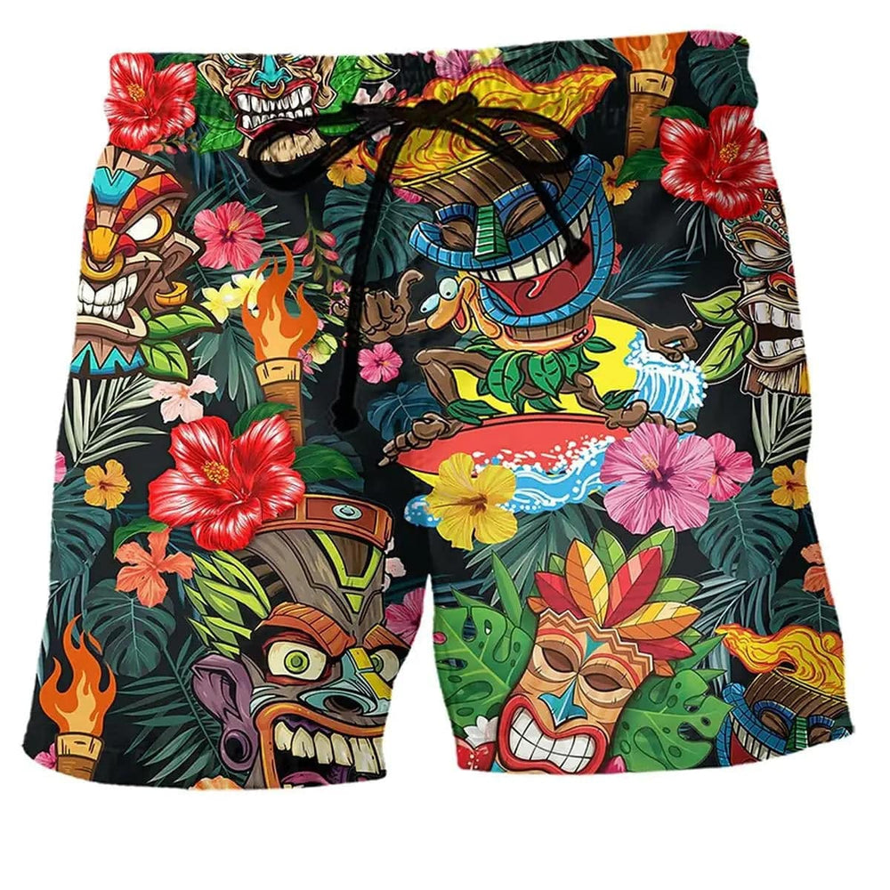 Men's Swimwear shorts Skull 3D Printed Surfing Board Shorts Kids Beach Shorts Men's Swim Trunks Masculina Briefs Boys Trunks