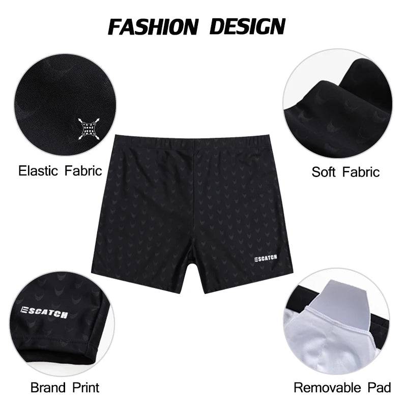 
                  
                    ESCATCH 2024 New Arrivals Men Swimwear Plus Size Fashion Printed Swimsuit Male High Quality Elastic Swim Trunks With Pad
                  
                