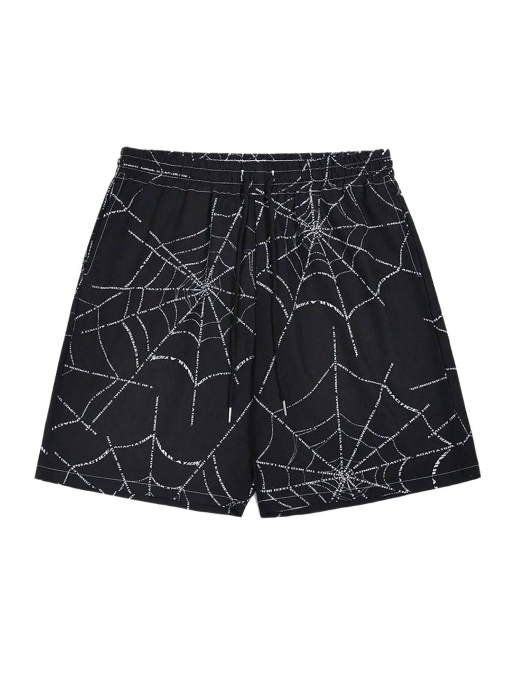 Goth Men Simple Spider Web Print Shorts Men's swim Trunks Elastic Waist 3D Print Gradient Breathable Short Streetwear Polyster