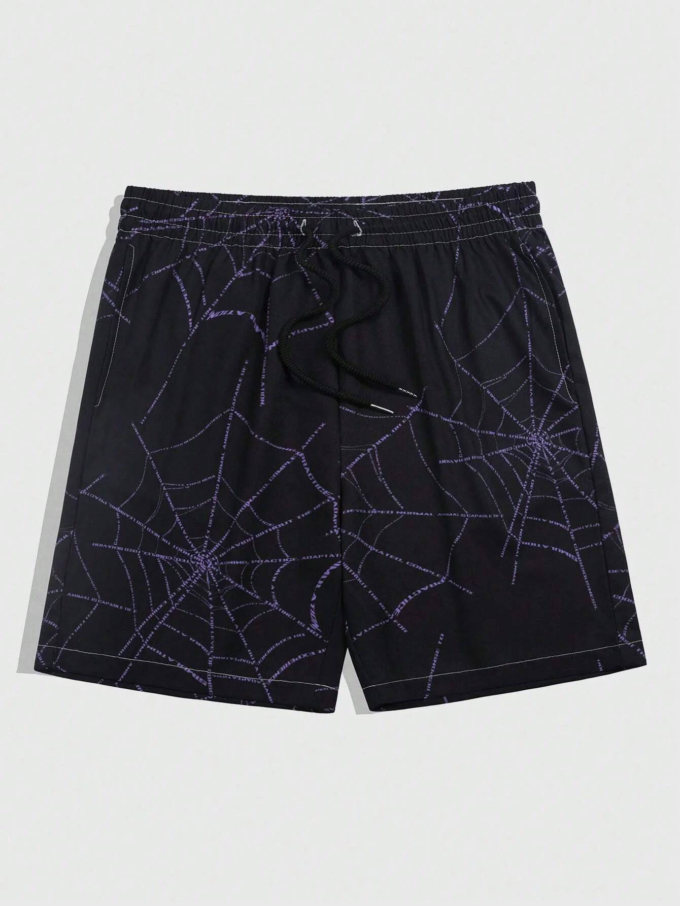 
                  
                    Goth Men Simple Spider Web Print Shorts Men's swim Trunks Elastic Waist 3D Print Gradient Breathable Short Streetwear Polyster
                  
                