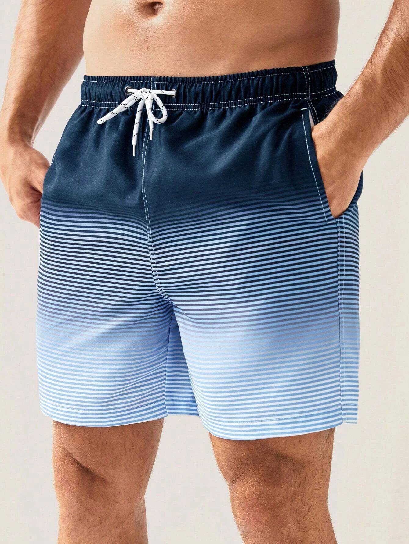 
                  
                    2024 Summer New Hawaii Vacation Beach Shorts Men's Casual Shorts 3D Printed Shorts Striped Gradient Swimming Pants Beach Shorts
                  
                