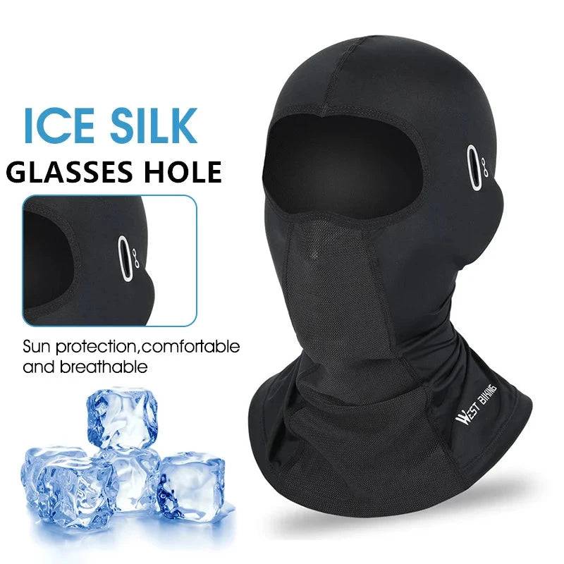 WEST BIKING Summer Motorcycle Balaclava Bike Cycling Fishing Sun Protection Cool Hat Dustproof Face Cover Windproof Thermal Cap