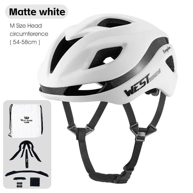 
                  
                    WEST BIKING Aerodynamic Cycling Helmet Lightweight Integrated Bicycle Helmet Unisex Anti-shock MTB Road Bike Helmet Safety Cap
                  
                