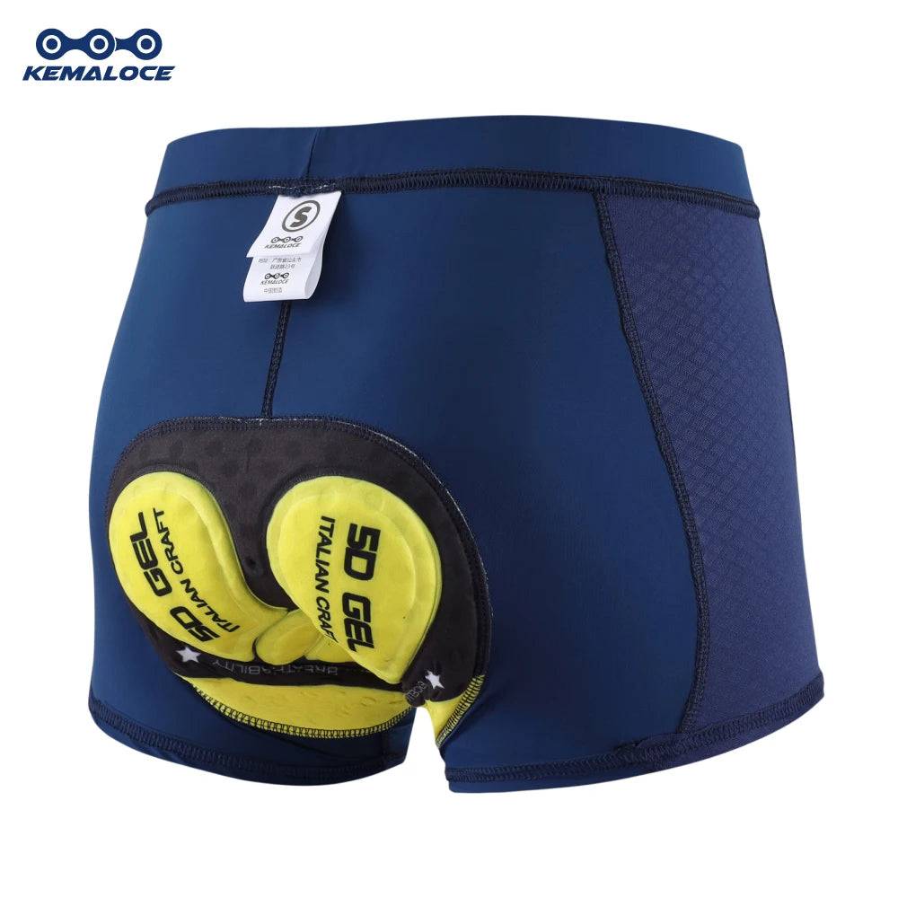 
                  
                    KEMALOCE Cycling Underwear Men 5D Gel Padded Shockproof Bike Shorts Blue&Grey&White&Purple Cycling Shots MTB  Bicycle Underpant
                  
                