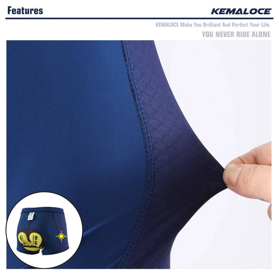 
                  
                    KEMALOCE Cycling Underwear Men 5D Gel Padded Shockproof Bike Shorts Blue&Grey&White&Purple Cycling Shots MTB  Bicycle Underpant
                  
                