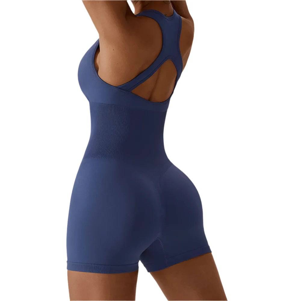 Seamless Jumpsuits One-Piece Yoga Suit Women's Gym Push-Up Exercise Clothes High Elastic Tight-Fitting Bodysuit Back Yoga Suit