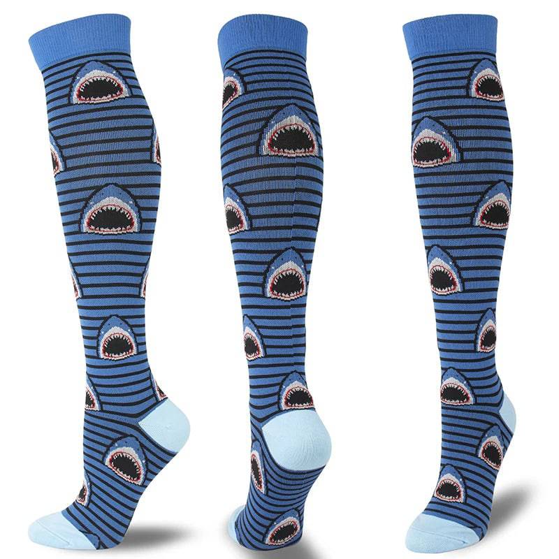 
                  
                    2020 Compression Stockings Men Women Pineapple Butterfly Mermaid Lion Cactus Shark Cartoon Funny Socks Varicose Veins Relieve
                  
                