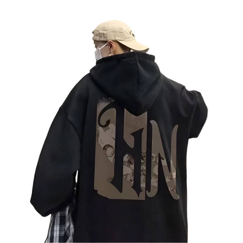 City Boy Oversized Hoodie Sweatshirt Men American High Street Hoodies Funny Streetwear Hip Hop Hoody Mens 2022 Autumn Tracksuit