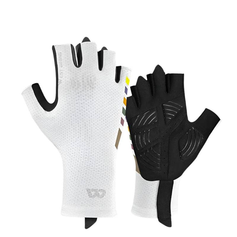 WEST BIKING Cycling Gloves Half Finger Elastic Breathable Road Racing Gloves Shockproof Men Women Sports Glove Cycling Equipment