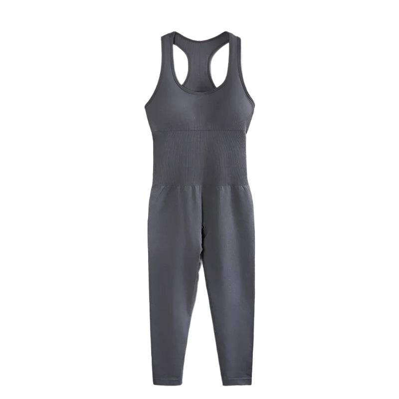 Jumpsuits For Women Ribbed One Piece Tank Tops Rompers Sleeveless Suit For Fitness Casual Workout Bodysuit Sportswear