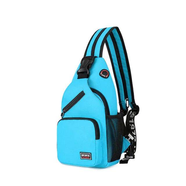 
                  
                    Polarshe Travel Men Chest Shoulder Bag With Earphone Hole Sports Chest Bag Crossbody Mini Women Belt Bag Multi-Function Backpack
                  
                