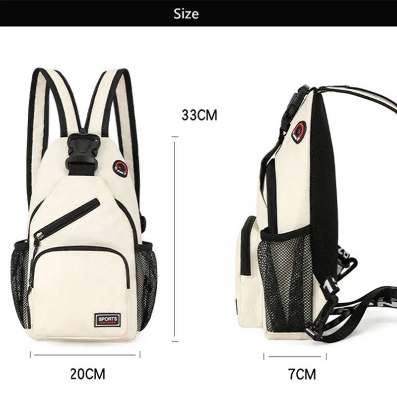 
                  
                    Polarshe Travel Men Chest Shoulder Bag With Earphone Hole Sports Chest Bag Crossbody Mini Women Belt Bag Multi-Function Backpack
                  
                